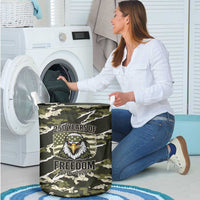 USA 250th Anniversary Laundry Basket Eagle Camouflage Zipper Stylized