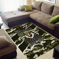 USA 250th Anniversary Area Rug Eagle Camouflage Zipper Stylized