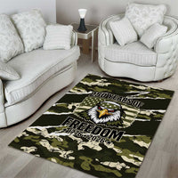 USA 250th Anniversary Area Rug Eagle Camouflage Zipper Stylized
