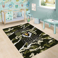 USA 250th Anniversary Area Rug Eagle Camouflage Zipper Stylized