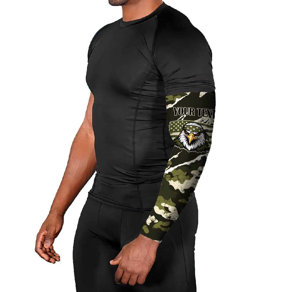 Personalized USA 250th Anniversary Arm Sleeves Eagle Camouflage Zipper Stylized
