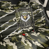 USA 250th Anniversary Back Car Seat Cover Eagle Camouflage Zipper Stylized