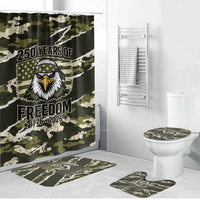 USA 250th Anniversary Bathroom Set Eagle Camouflage Zipper Stylized