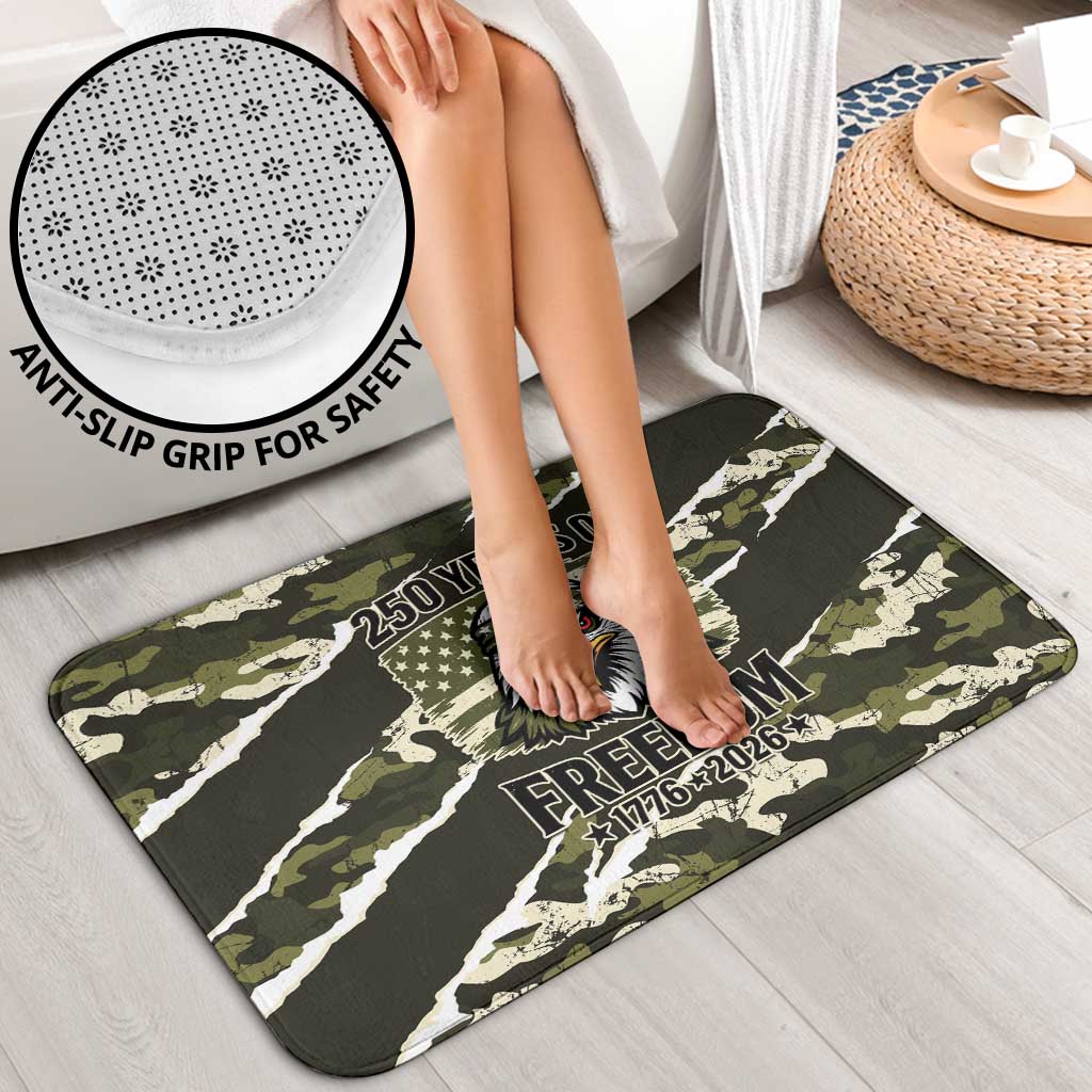 USA 250th Anniversary Bathroom Set Eagle Camouflage Zipper Stylized