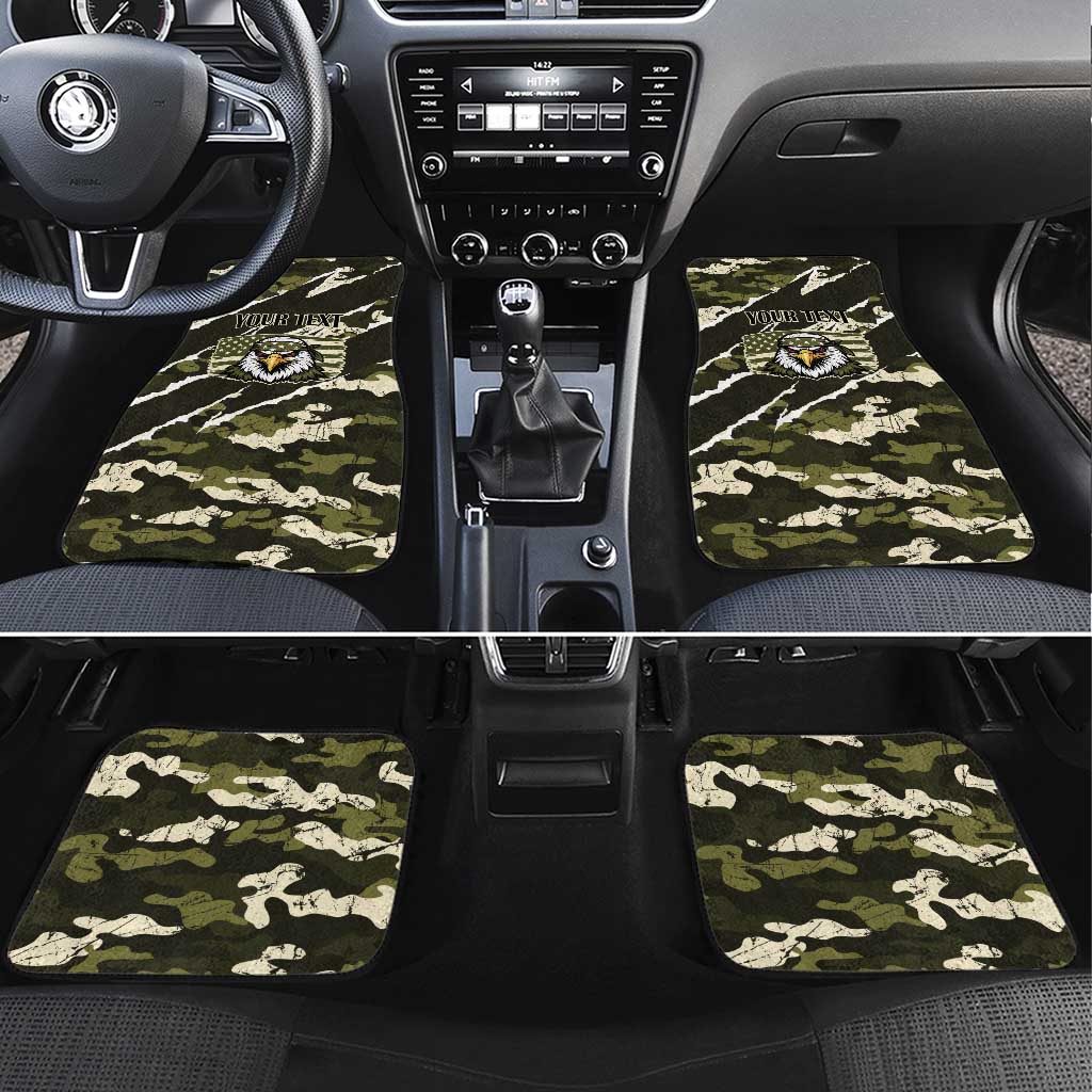 Personalized USA 250th Anniversary Car Mats Eagle Camouflage Zipper Stylized