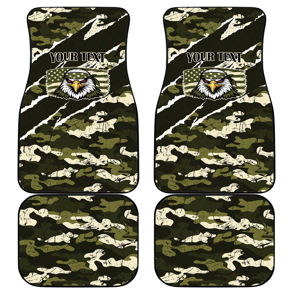 Personalized USA 250th Anniversary Car Mats Eagle Camouflage Zipper Stylized