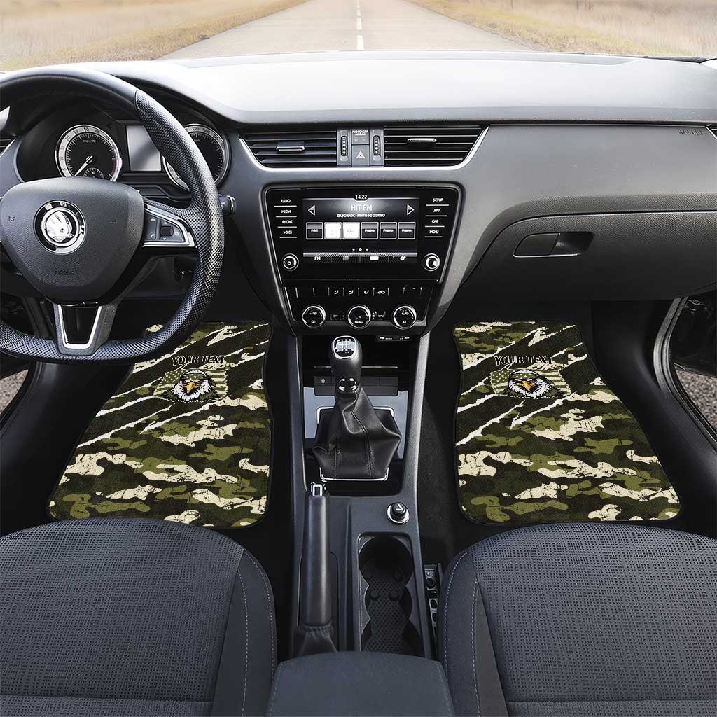 Personalized USA 250th Anniversary Car Mats Eagle Camouflage Zipper Stylized