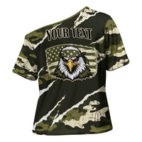Personalized USA 250th Anniversary Cross Shoulder Shirt Eagle Camouflage Zipper Stylized