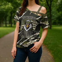 Personalized USA 250th Anniversary Cross Shoulder Shirt Eagle Camouflage Zipper Stylized