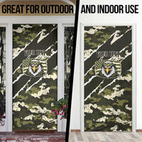 Personalized USA 250th Anniversary Door Cover Eagle Camouflage Zipper Stylized