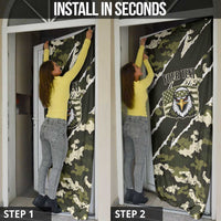 Personalized USA 250th Anniversary Door Cover Eagle Camouflage Zipper Stylized