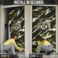 Personalized USA 250th Anniversary Door Cover Eagle Camouflage Zipper Stylized