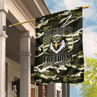 USA 250th Anniversary Garden Flag Eagle Camouflage Zipper Stylized