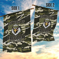USA 250th Anniversary Garden Flag Eagle Camouflage Zipper Stylized