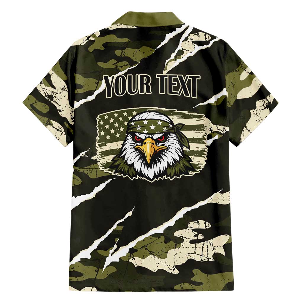 Personalized USA 250th Anniversary Hawaiian Shirt Eagle Camouflage Zipper Stylized