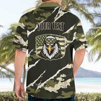 Personalized USA 250th Anniversary Hawaiian Shirt Eagle Camouflage Zipper Stylized
