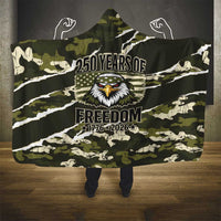 USA 250th Anniversary Hooded Blanket Eagle Camouflage Zipper Stylized