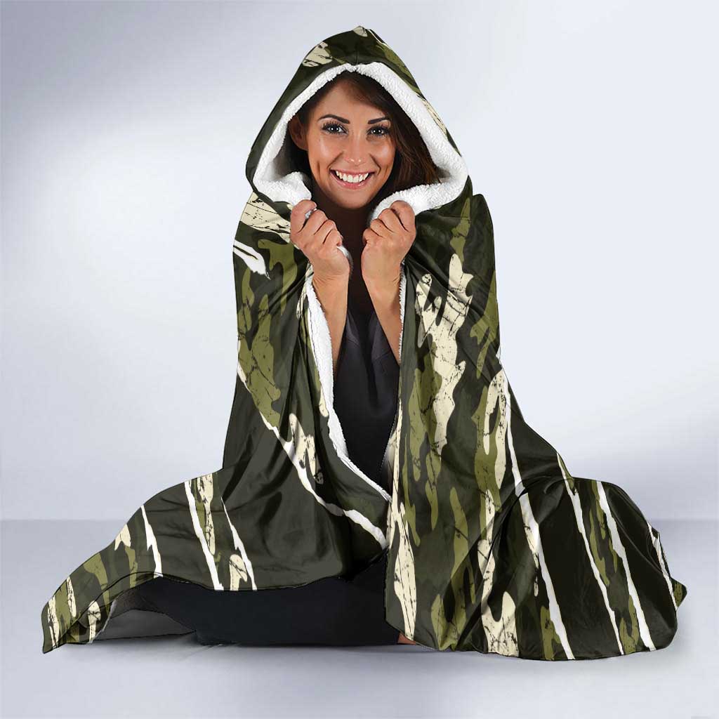 USA 250th Anniversary Hooded Blanket Eagle Camouflage Zipper Stylized