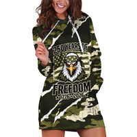 Personalized USA 250th Anniversary Hoodie Dress Eagle Camouflage Zipper Stylized