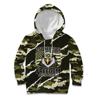 Personalized USA 250th Anniversary Kid Hoodie Eagle Camouflage Zipper Stylized
