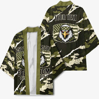 Personalized USA 250th Anniversary Kimono Eagle Camouflage Zipper Stylized