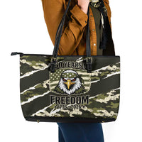 USA 250th Anniversary Leather Tote Bag Eagle Camouflage Zipper Stylized