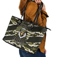 USA 250th Anniversary Leather Tote Bag Eagle Camouflage Zipper Stylized