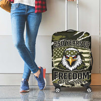 USA 250th Anniversary Luggage Cover Eagle Camouflage Zipper Stylized