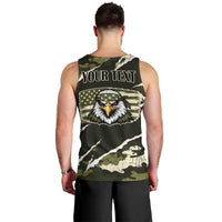 Personalized USA 250th Anniversary Men Tank Top Eagle Camouflage Zipper Stylized