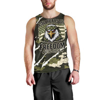 Personalized USA 250th Anniversary Men Tank Top Eagle Camouflage Zipper Stylized