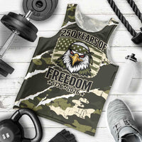 Personalized USA 250th Anniversary Men Tank Top Eagle Camouflage Zipper Stylized