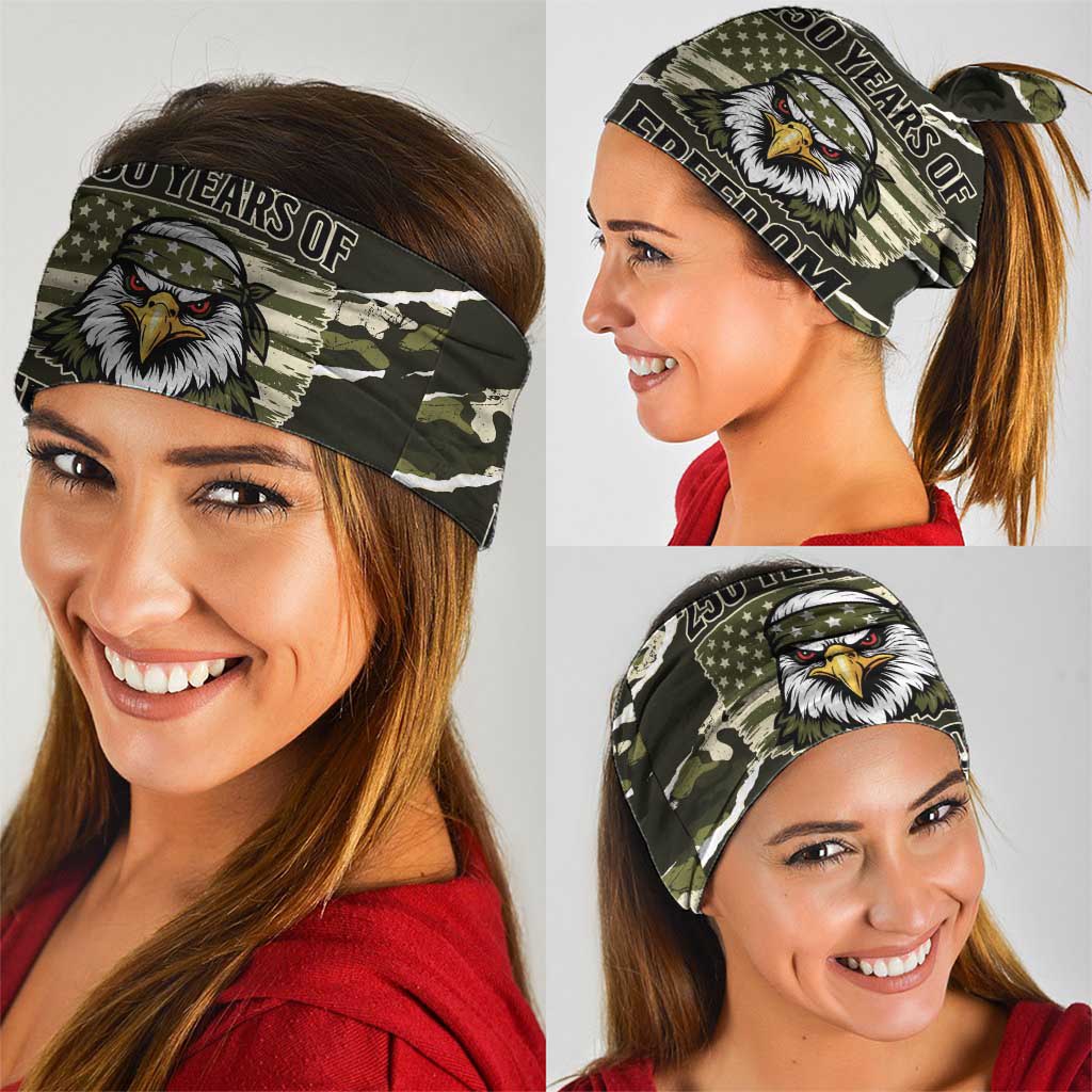 USA 250th Anniversary Neck Gaiter Eagle Camouflage Zipper Stylized