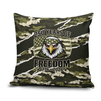 USA 250th Anniversary Pillow Cover Eagle Camouflage Zipper Stylized