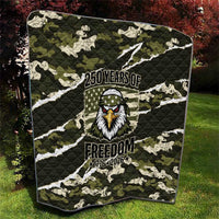 USA 250th Anniversary Quilt Eagle Camouflage Zipper Stylized