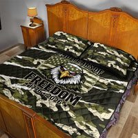 USA 250th Anniversary Quilt Bed Set Eagle Camouflage Zipper Stylized
