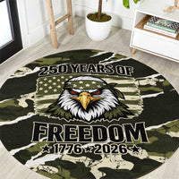 USA 250th Anniversary Round Carpet Eagle Camouflage Zipper Stylized