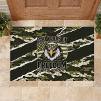 USA 250th Anniversary Rubber Doormat Eagle Camouflage Zipper Stylized