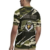 Personalized USA 250th Anniversary Rugby Jersey Eagle Camouflage Zipper Stylized