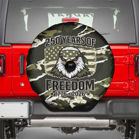 USA 250th Anniversary Spare Tire Cover Eagle Camouflage Zipper Stylized