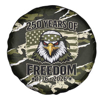 USA 250th Anniversary Spare Tire Cover Eagle Camouflage Zipper Stylized