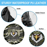 USA 250th Anniversary Spare Tire Cover Eagle Camouflage Zipper Stylized