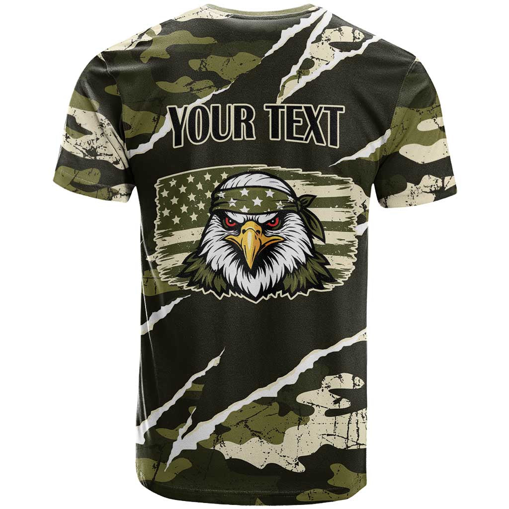 Personalized USA 250th Anniversary T Shirt Eagle Camouflage Zipper Stylized