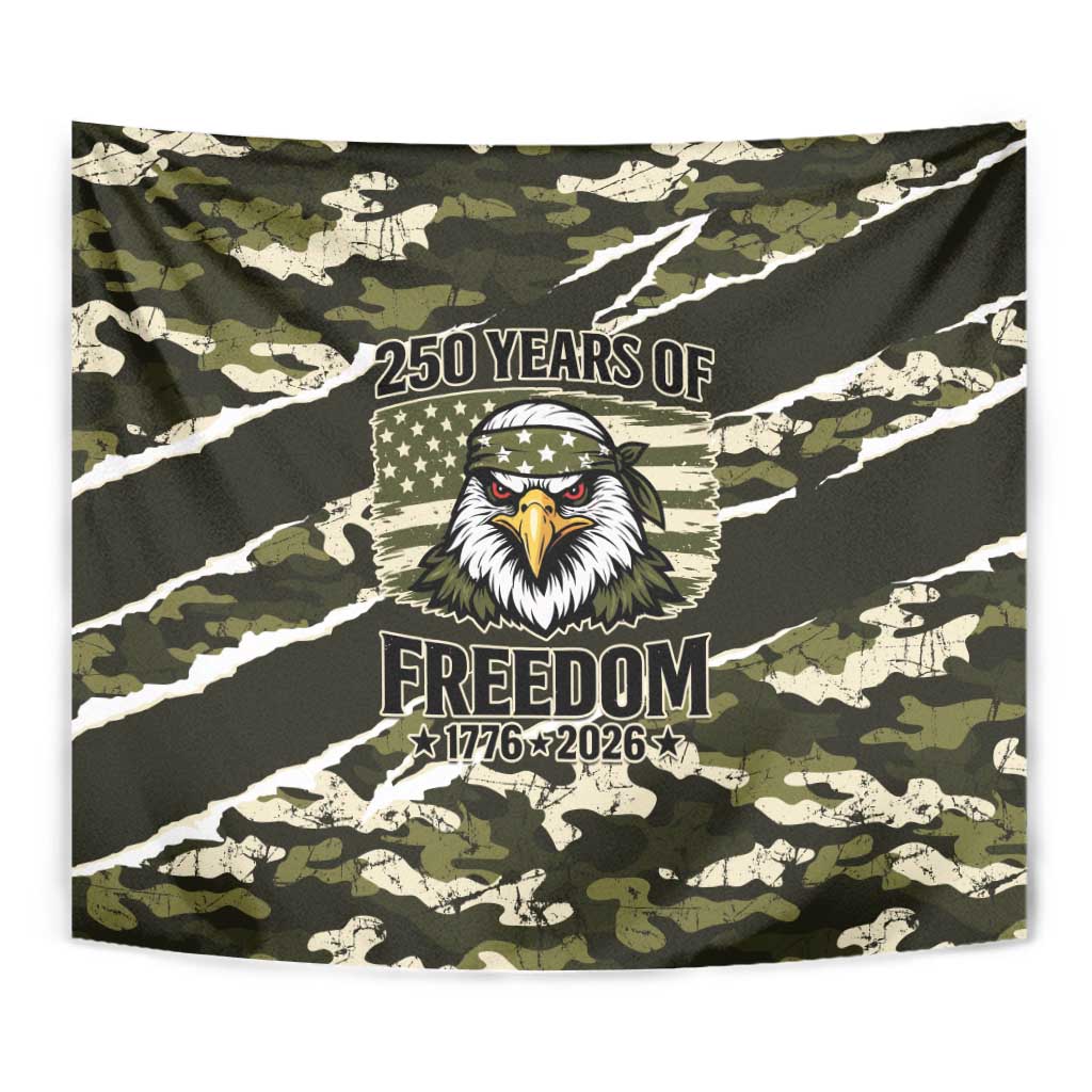USA 250th Anniversary Tapestry Eagle Camouflage Zipper Stylized