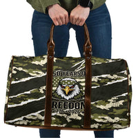 USA 250th Anniversary Travel Bag Eagle Camouflage Zipper Stylized