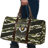 USA 250th Anniversary Travel Bag Eagle Camouflage Zipper Stylized