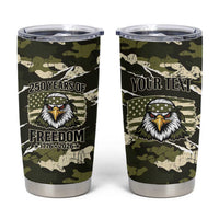 Personalized USA 250th Anniversary Tumbler Cup Eagle Camouflage Zipper Stylized