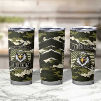 Personalized USA 250th Anniversary Tumbler Cup Eagle Camouflage Zipper Stylized