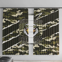USA 250th Anniversary Window Curtain Eagle Camouflage Zipper Stylized