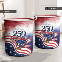USA 250 Years of Freedom Laundry Basket American Patriotic