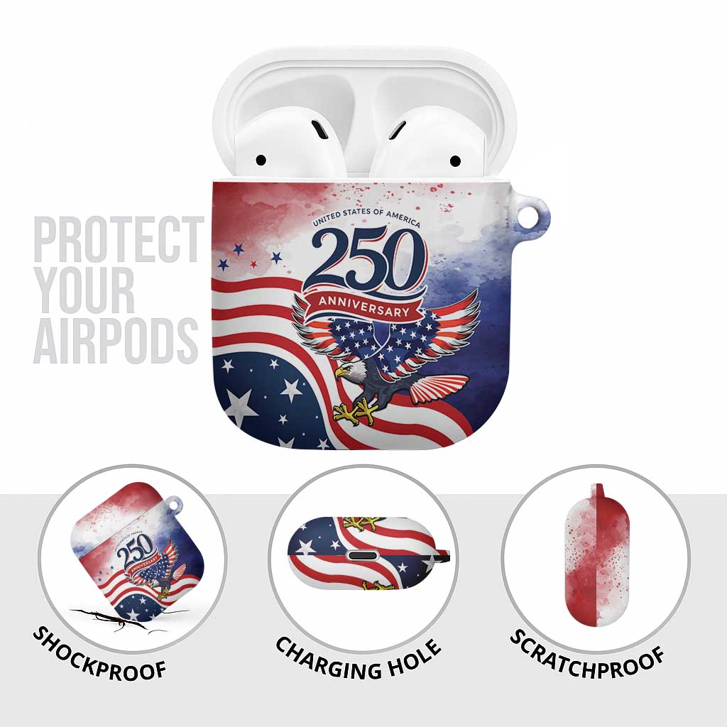USA 250 Years of Freedom AirPods Case American Patriotic